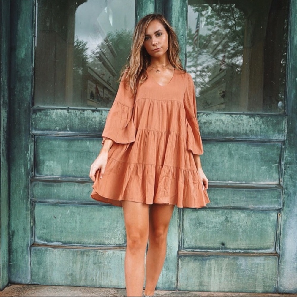 Listicle Babydoll dress, size S, orange, great condition